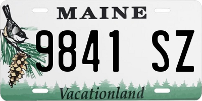 ME license plate 9841SZ