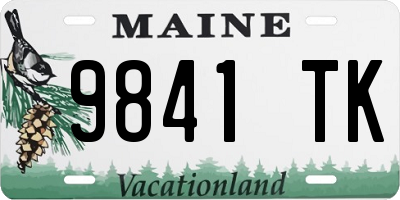 ME license plate 9841TK