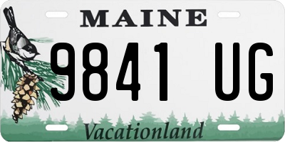 ME license plate 9841UG