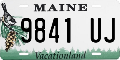 ME license plate 9841UJ