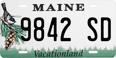 ME license plate 9842SD