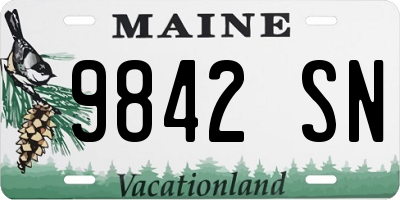 ME license plate 9842SN