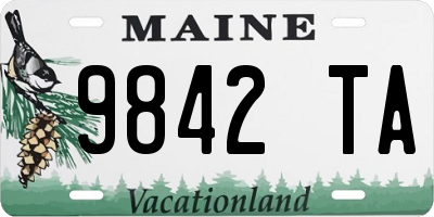 ME license plate 9842TA