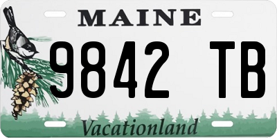 ME license plate 9842TB