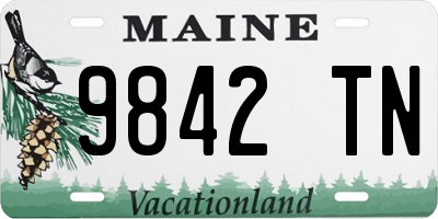 ME license plate 9842TN