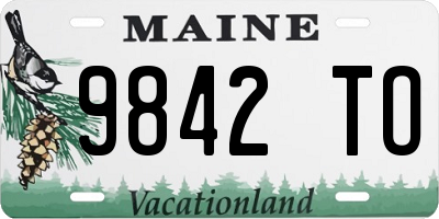 ME license plate 9842TO