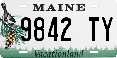 ME license plate 9842TY