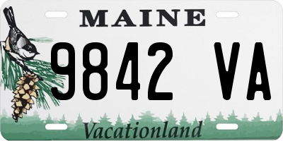 ME license plate 9842VA