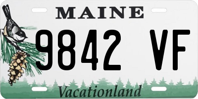 ME license plate 9842VF