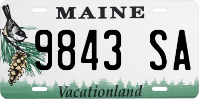 ME license plate 9843SA