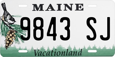 ME license plate 9843SJ
