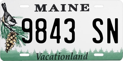 ME license plate 9843SN