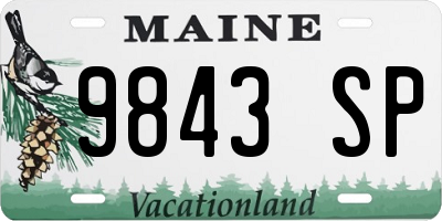 ME license plate 9843SP