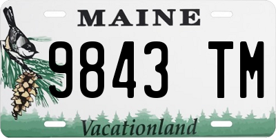 ME license plate 9843TM