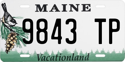 ME license plate 9843TP