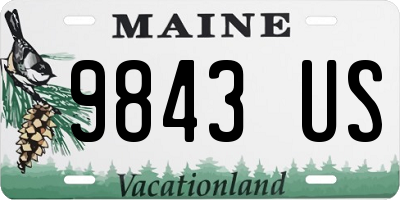 ME license plate 9843US