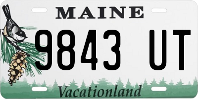 ME license plate 9843UT