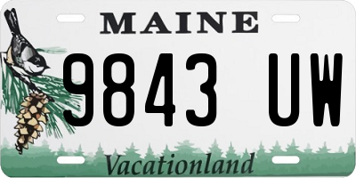 ME license plate 9843UW