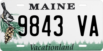 ME license plate 9843VA