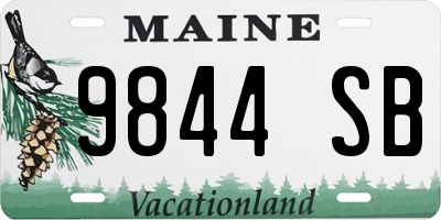 ME license plate 9844SB