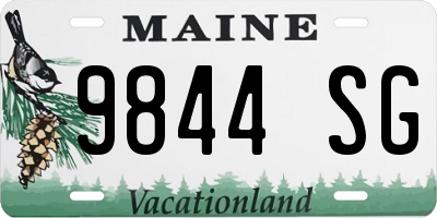 ME license plate 9844SG