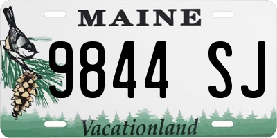 ME license plate 9844SJ