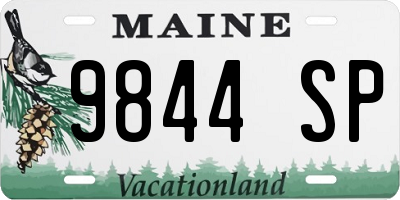ME license plate 9844SP