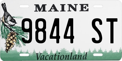 ME license plate 9844ST