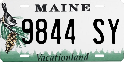 ME license plate 9844SY