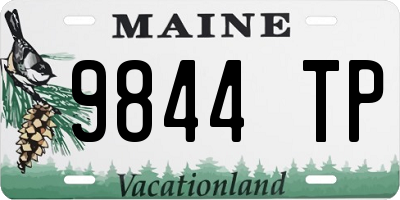 ME license plate 9844TP