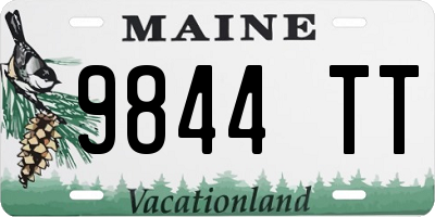 ME license plate 9844TT