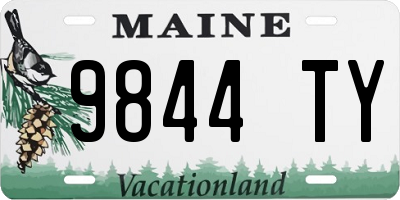 ME license plate 9844TY