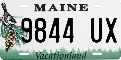 ME license plate 9844UX