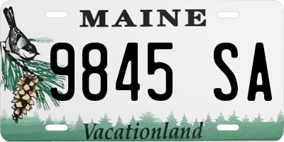 ME license plate 9845SA