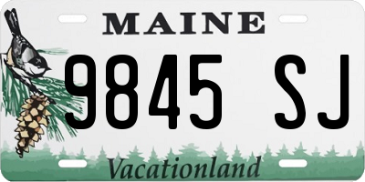 ME license plate 9845SJ