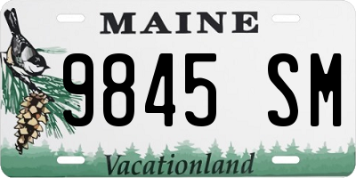 ME license plate 9845SM