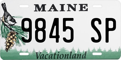 ME license plate 9845SP