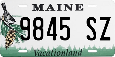 ME license plate 9845SZ