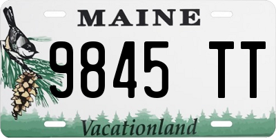 ME license plate 9845TT