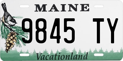 ME license plate 9845TY