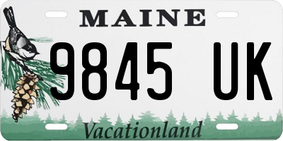 ME license plate 9845UK