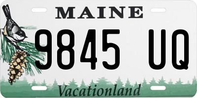 ME license plate 9845UQ