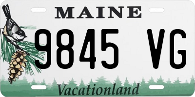 ME license plate 9845VG