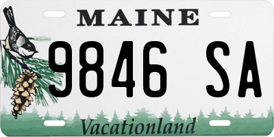 ME license plate 9846SA