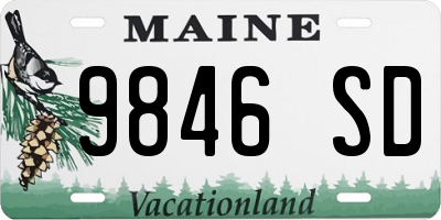 ME license plate 9846SD