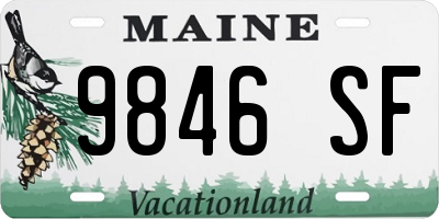 ME license plate 9846SF