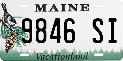 ME license plate 9846SI