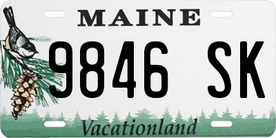 ME license plate 9846SK