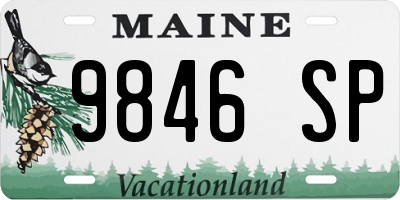 ME license plate 9846SP