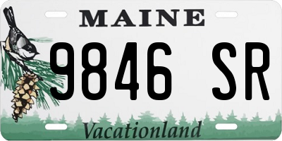 ME license plate 9846SR